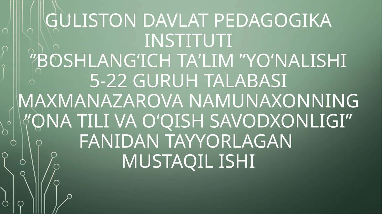 Adabiy tilning oʻqish savodxonligi