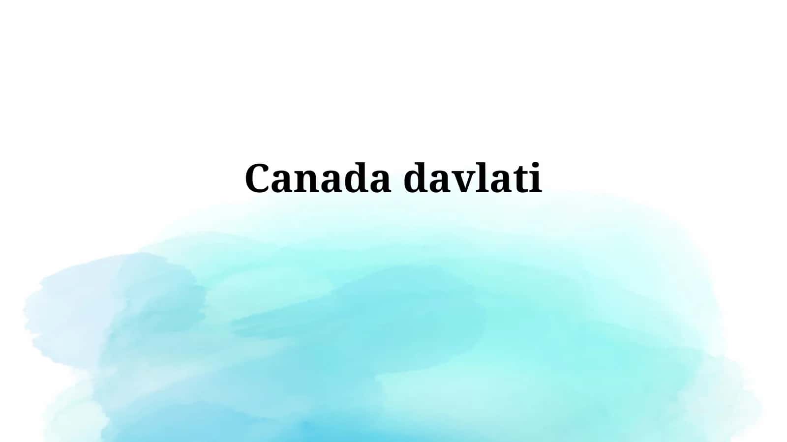 Kanada: Iqtisodiyot va Siyosat