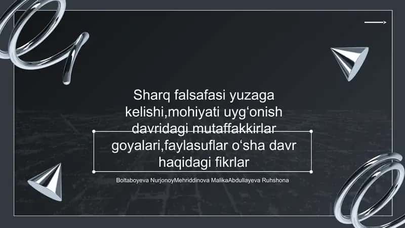 Sharq falsafasi yuzaga kelishi