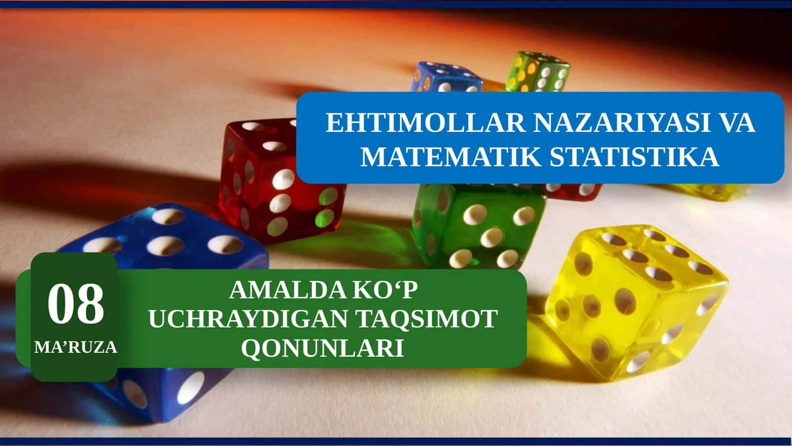 AMALDA KO‘P UCHRAYDIGAN TAQSIMOT QONUNLARI