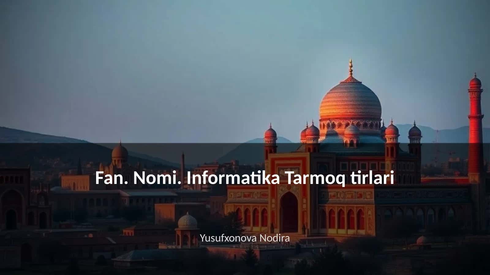 Tarmoq turlari