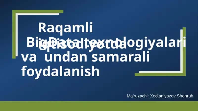 Raqamliiqtisodiyotda