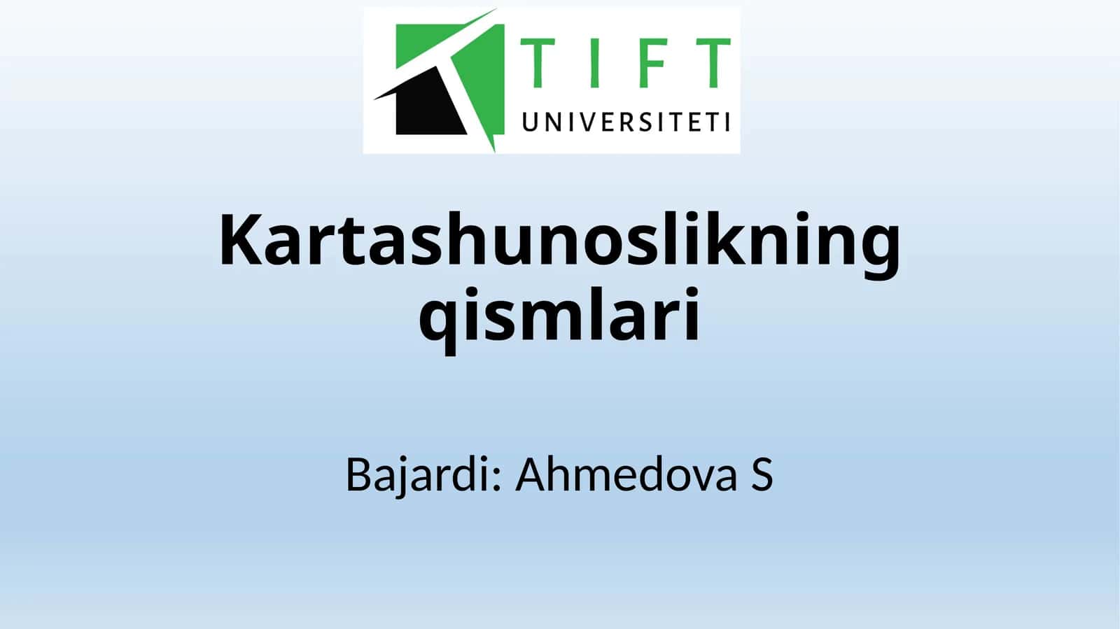 Kartashunoslikning qismlari