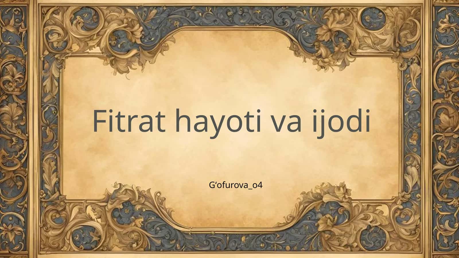 Fitrat hayoti va ijodi