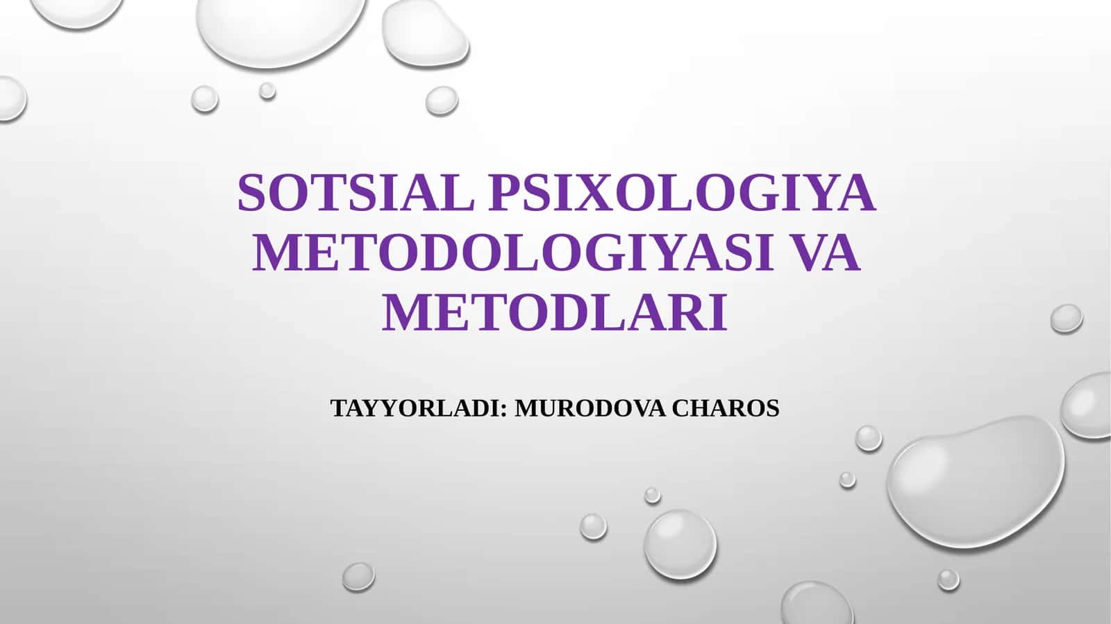 Sotsial psixologiya metodologiyasi va metodlari