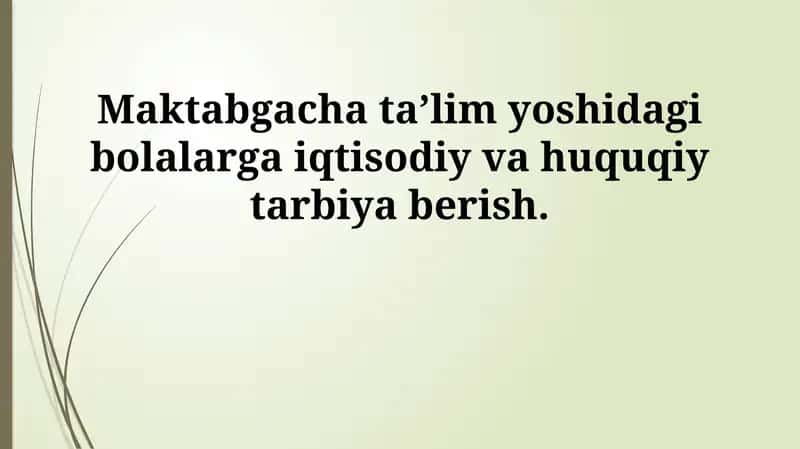 Iqtisodiy va huquqiy tarbiya
