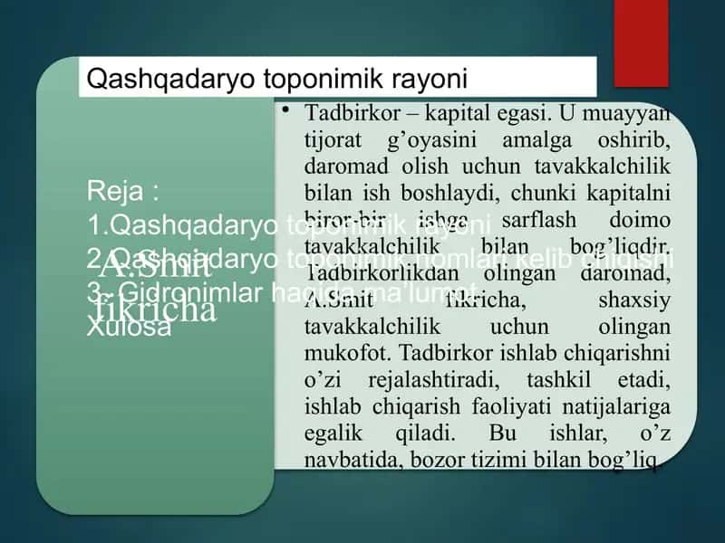 Qashqadaryo toponimika rayoni