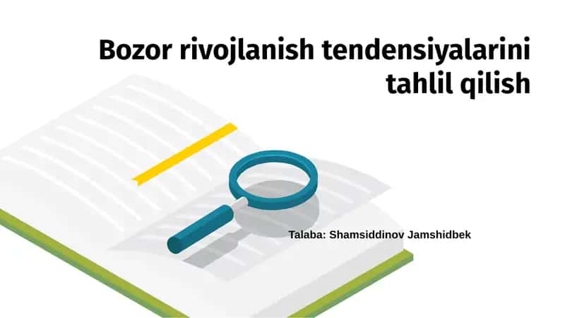 Bozor rivojlanish tendensiyalarini tahlil qilish