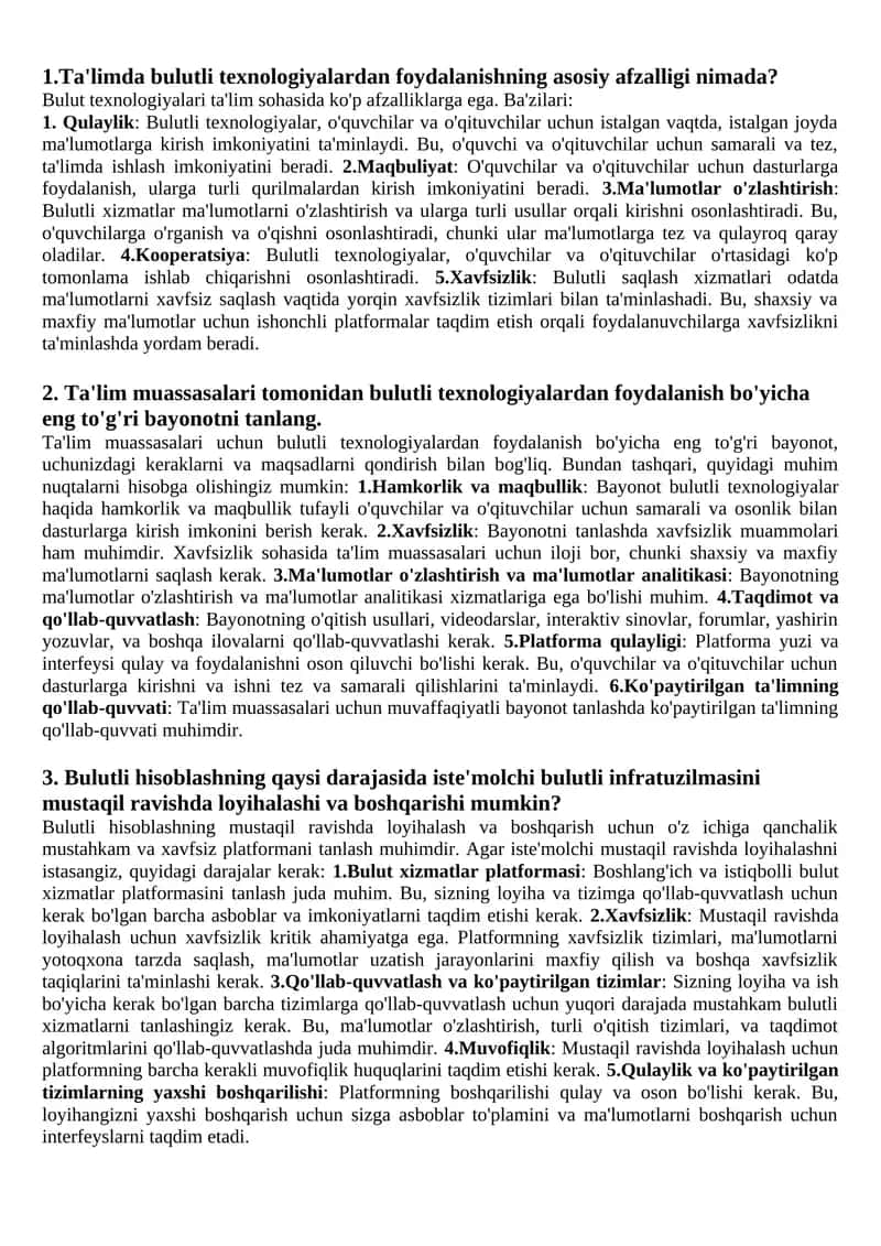 Bulutli texnologiyalar