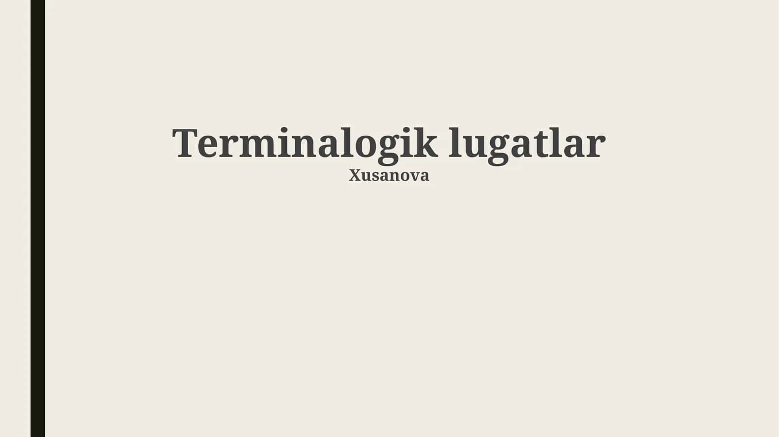 Terminalogik lugatlar