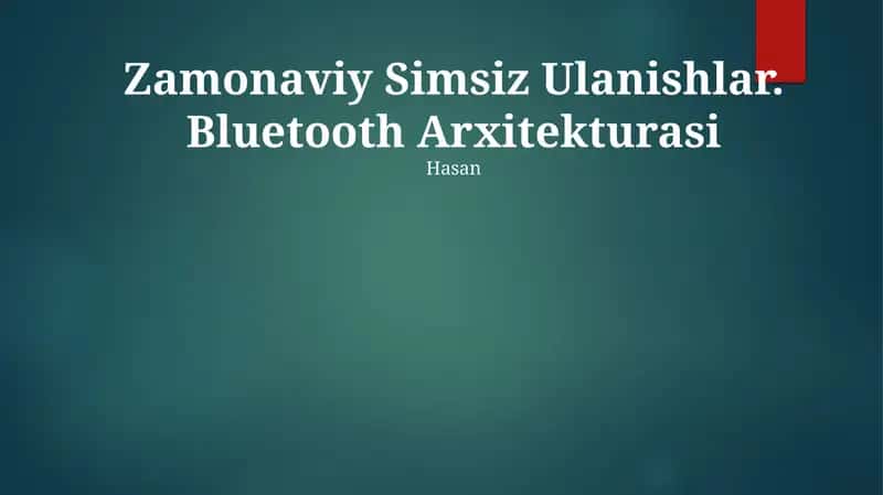 Bluetooth arxitekturasi