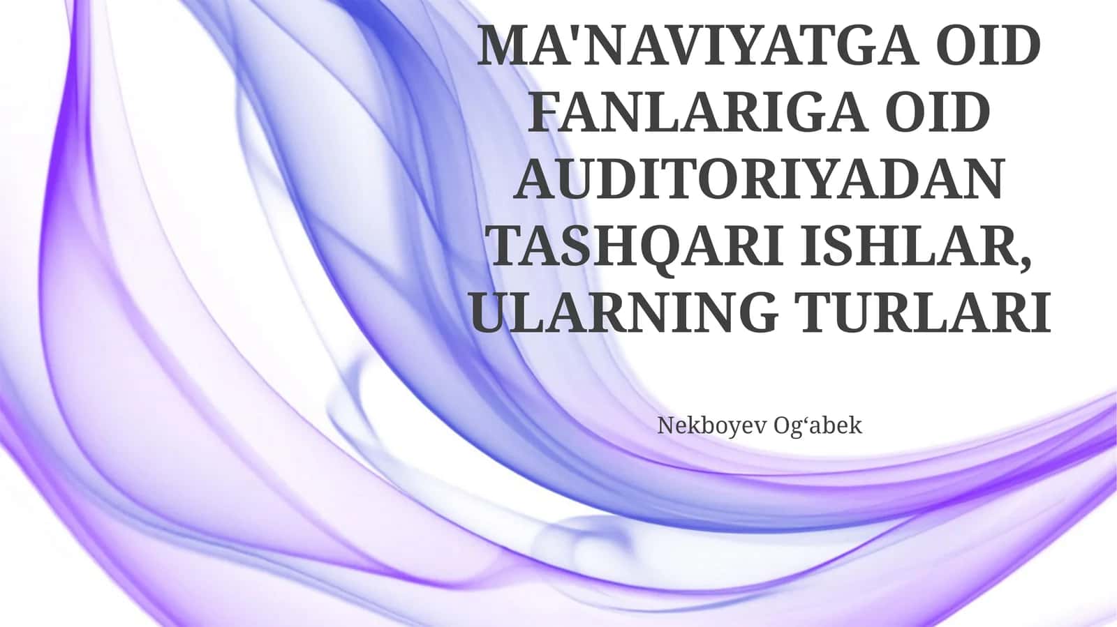 Ma'naviy-axloqiy tarbiyani shakllantirishga oid dasturlar