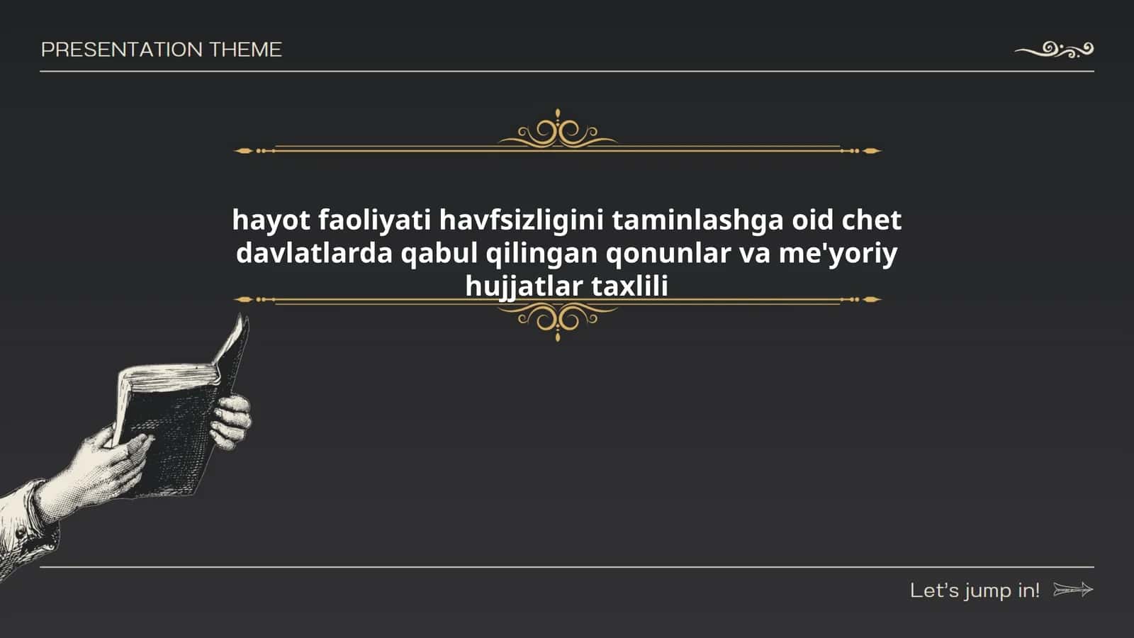 hayot faoliyati havfsizligini taminlashga oid chet davlatlarda qabul qilingan qonunlar va me'yoriy hujjatlar taxlili
