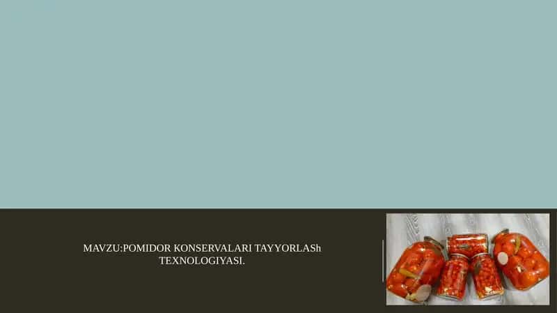 POMIDOR КONSERVALARI