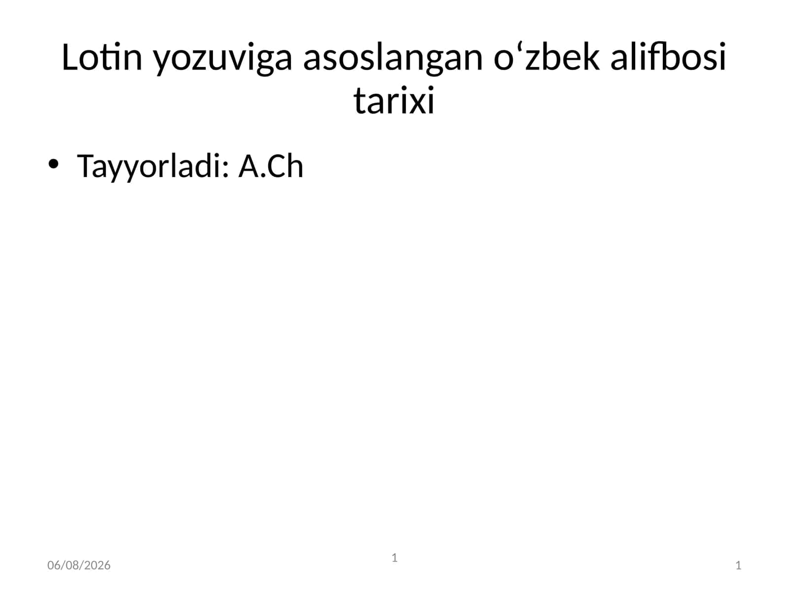 O‘zbek alifbosi tarixi