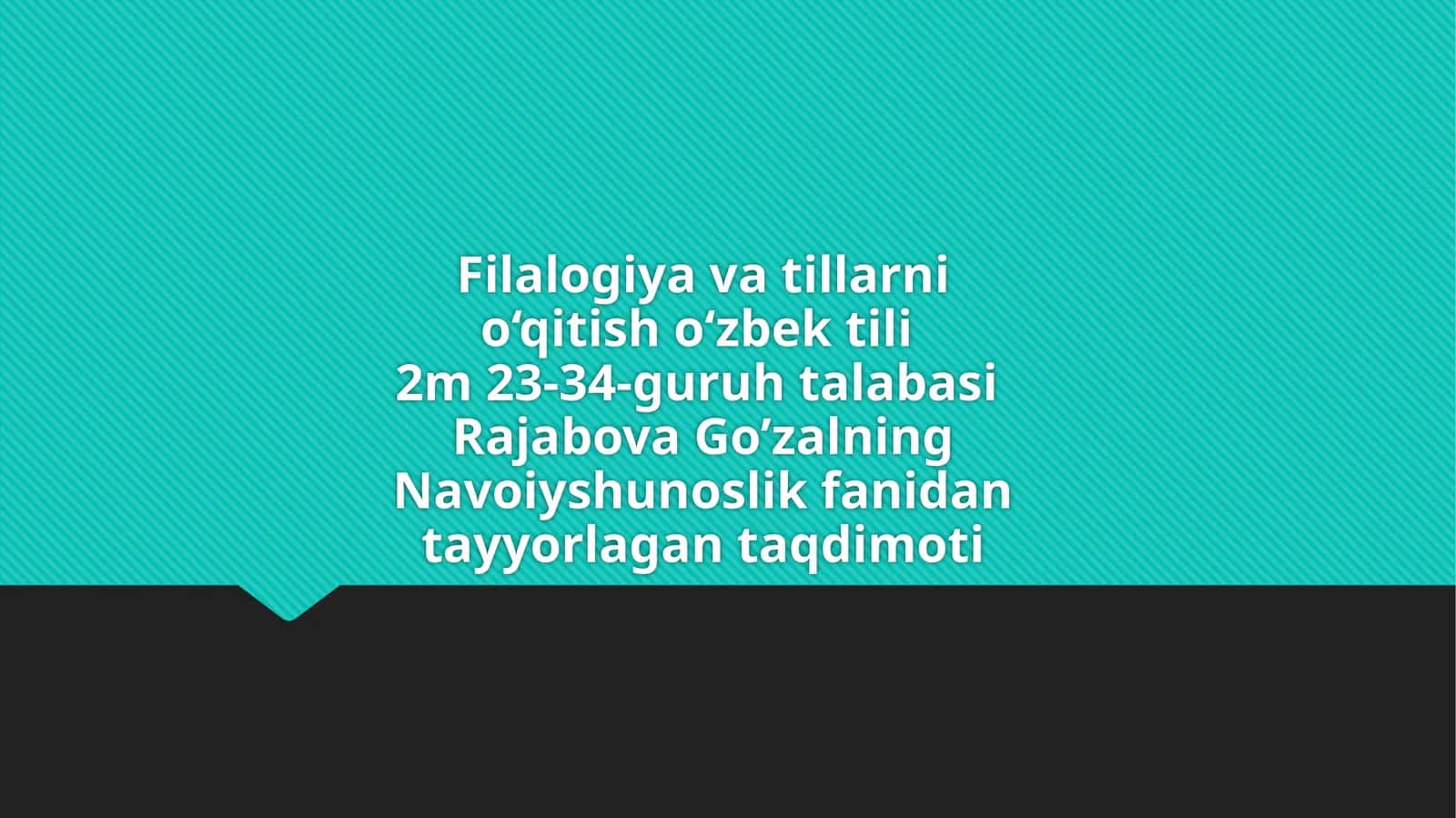 ALISHER NAVOIYNING "VAQFIYA" ASARI