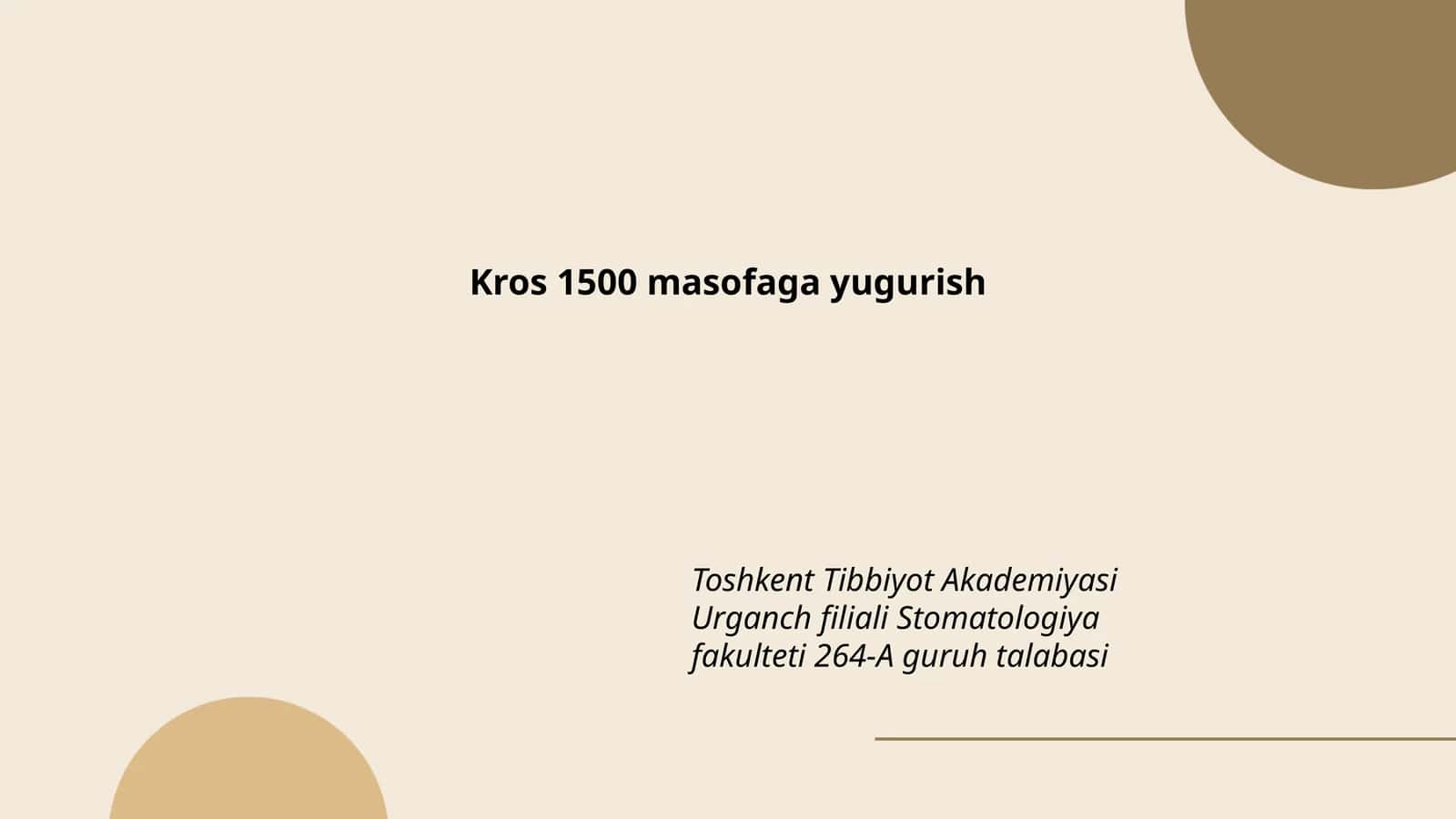 Kros 1500 masofaga yugurish