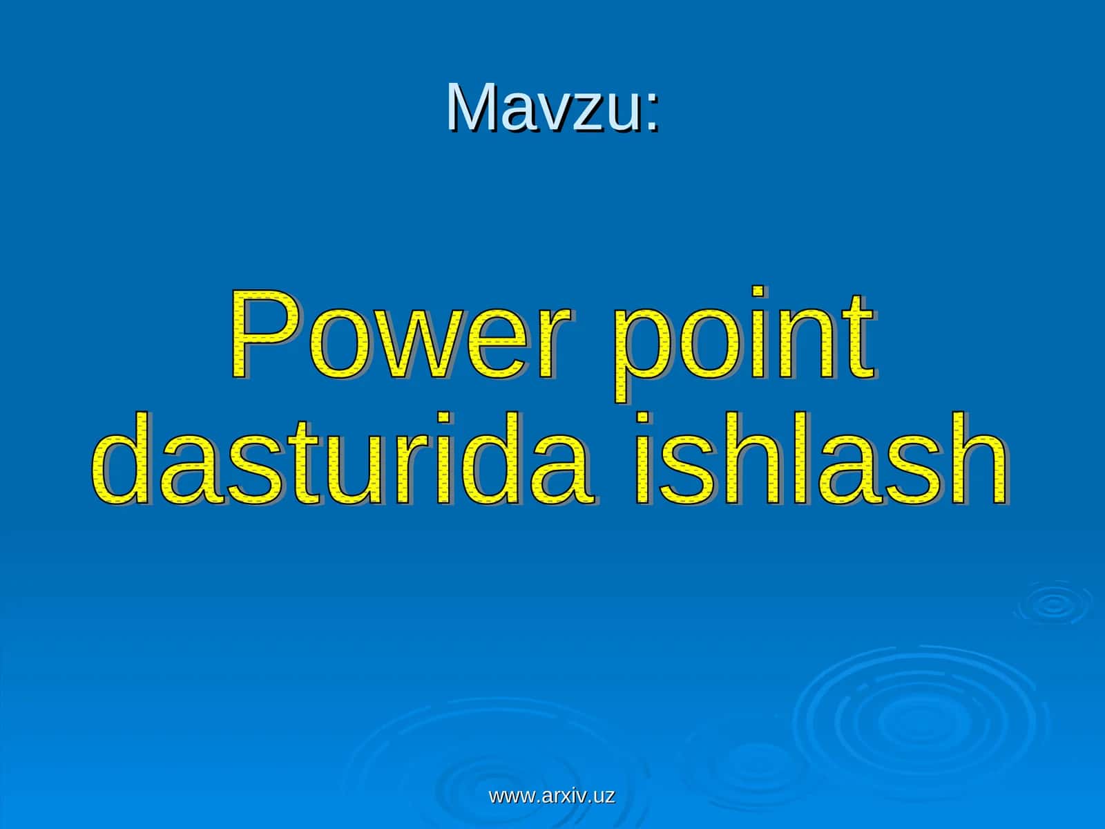 Microsoft Power Point dasturi