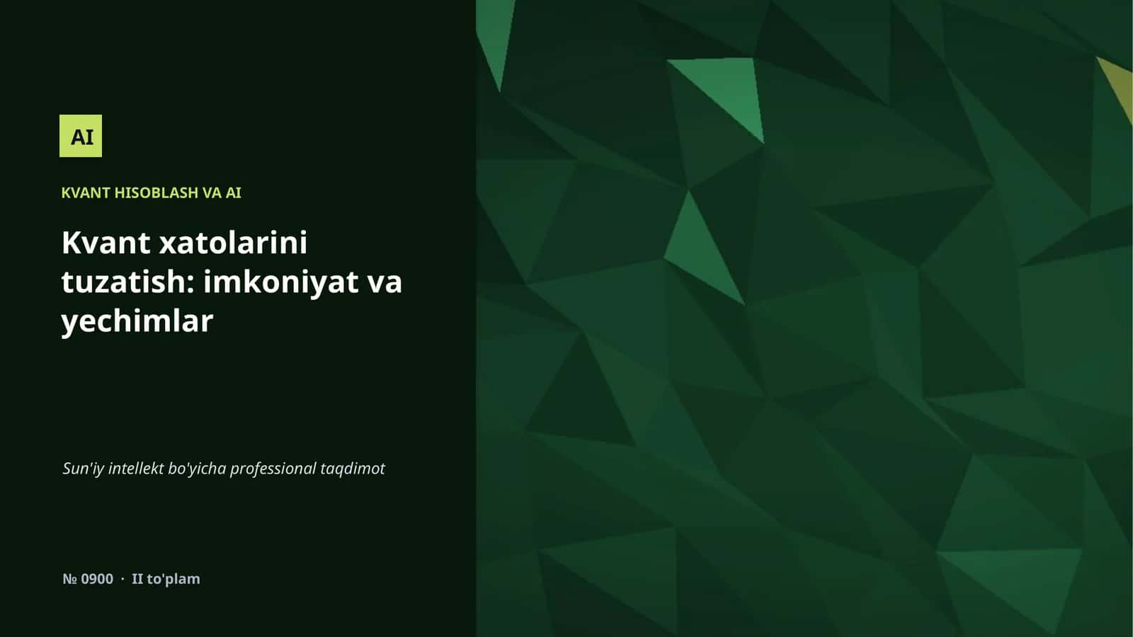 KVANT HISOBLASH VA AI
