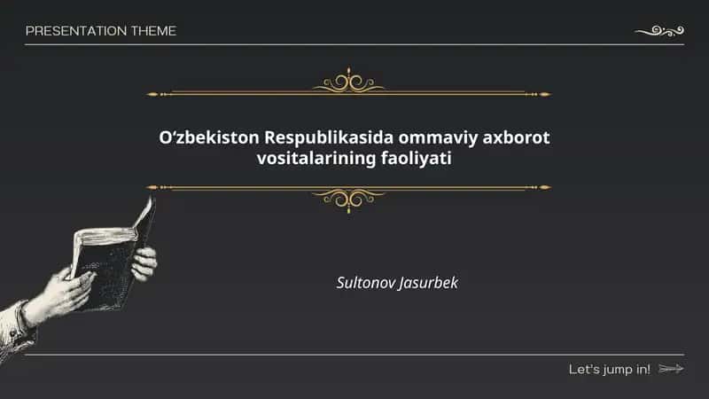 Oʻzbekiston Respublikasida ommaviy axborot vositalarining qonuniy asoslari