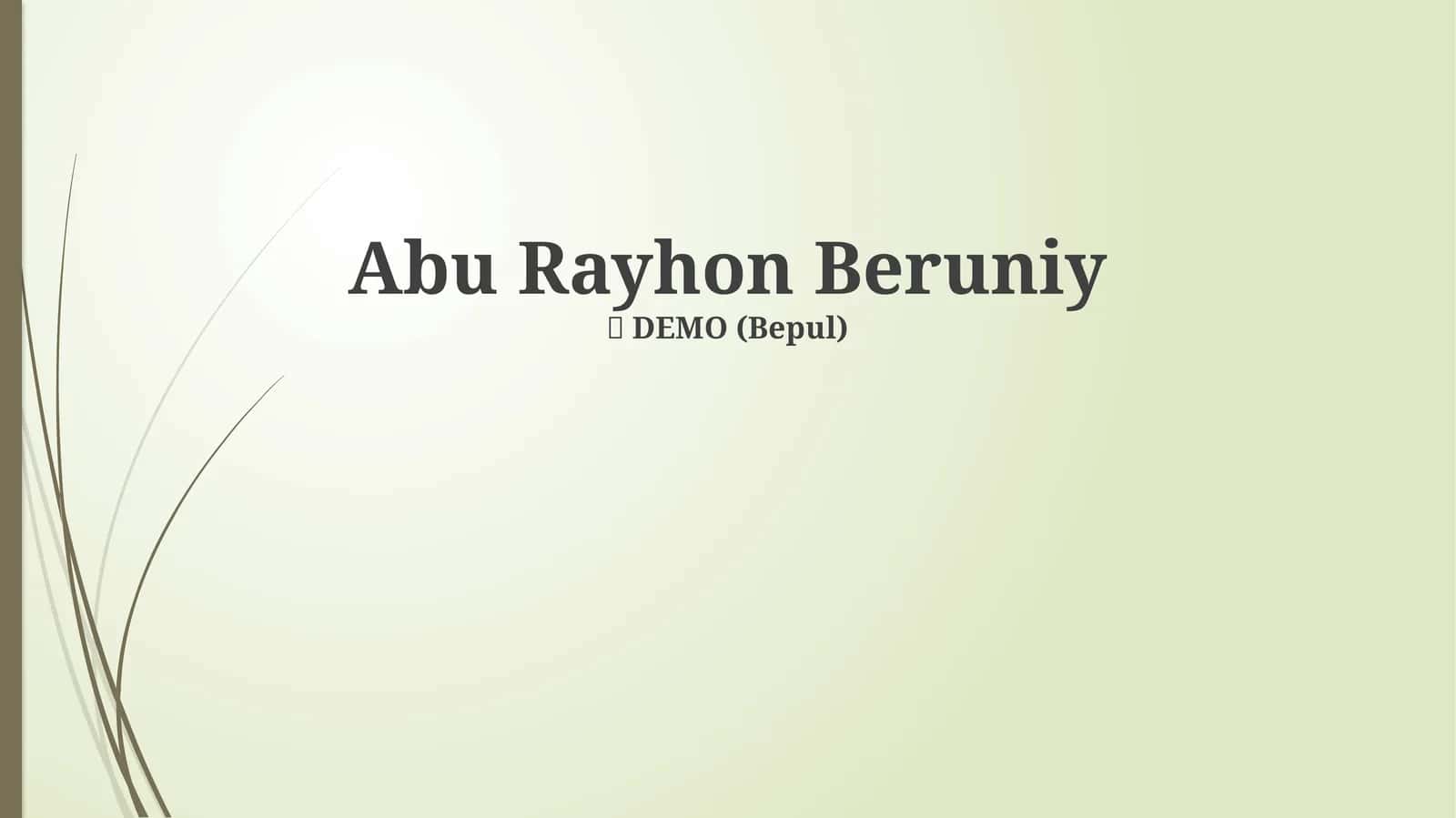 Abu Rayhon Beruniy