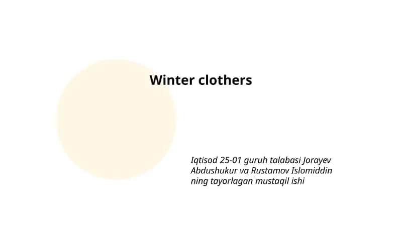 Winter coats