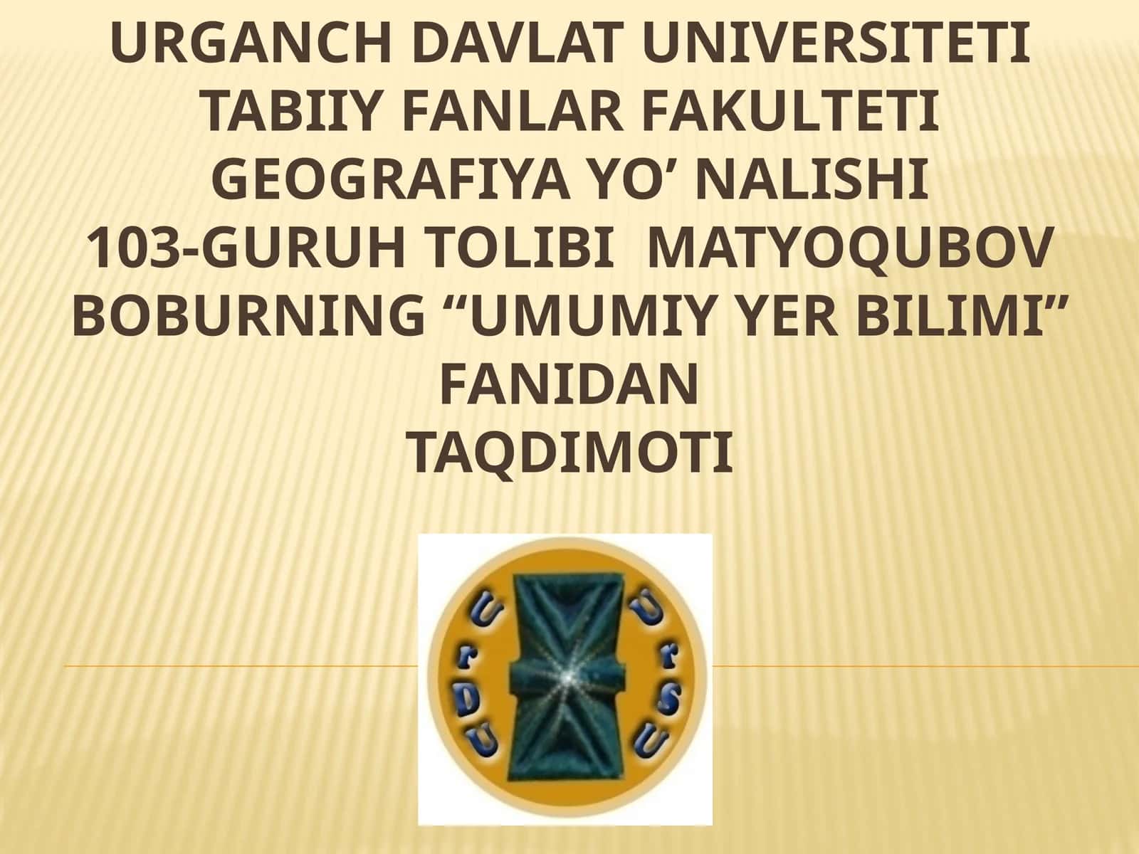 Umumiy yer bilimi fanidan daryolar va ularning ahamiyati