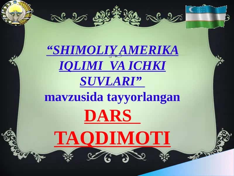 GEOGRAFIYA- TABIIY FANLAR SULTONIDIR-