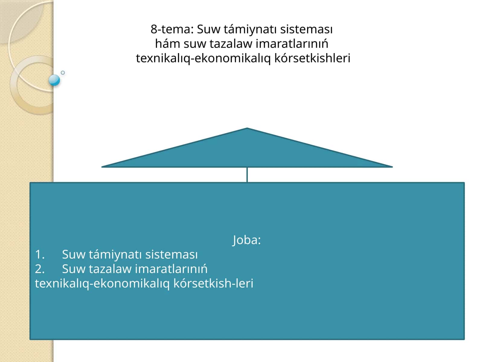 Suw támiynatı sisteması