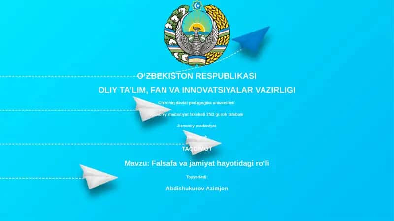 Falsafa va jamiyat hayotidagi roʻli