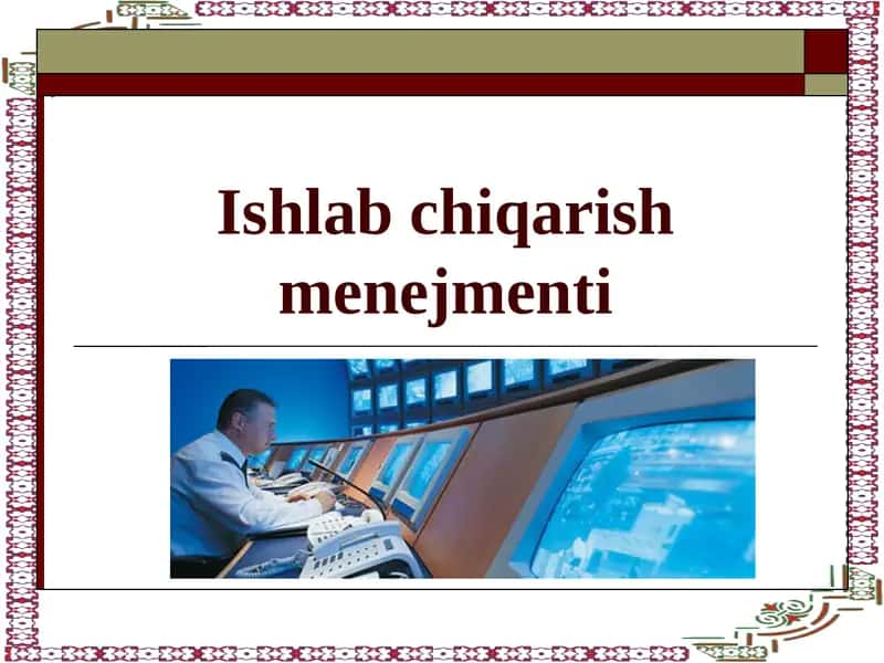 Boshqaruv vazifalari