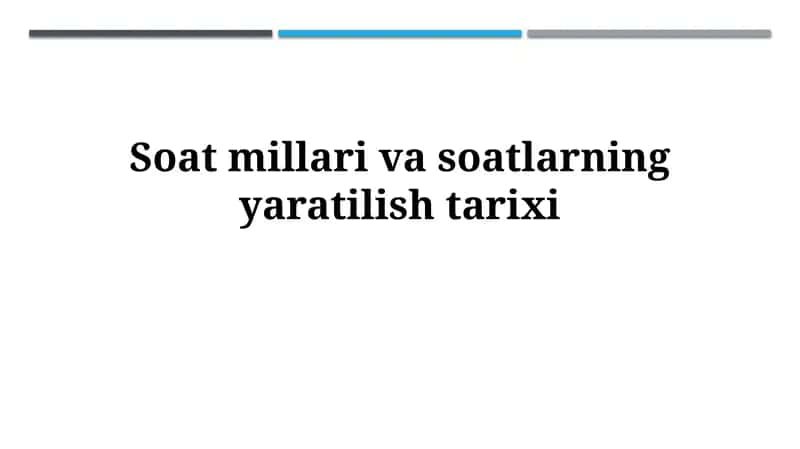Quyosh soatlarining kelib chiqishi