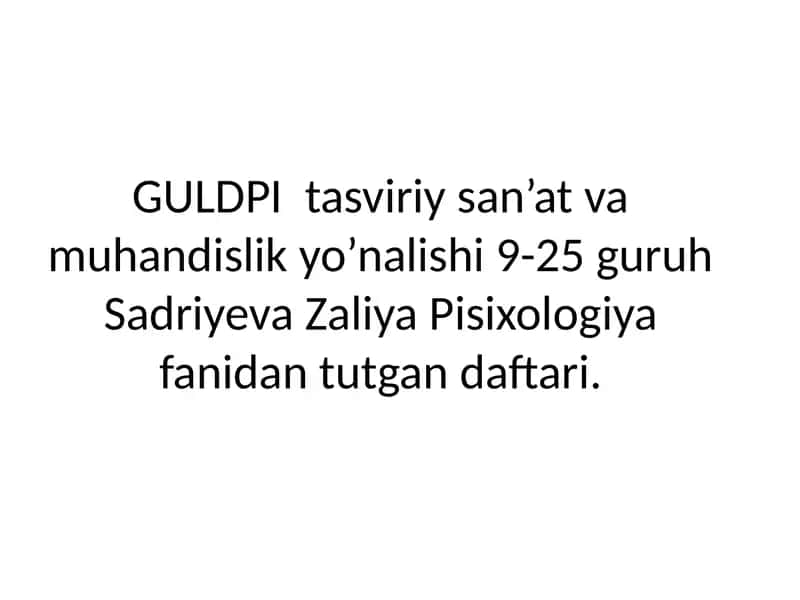 Pisixologiya fanidagi diqqat