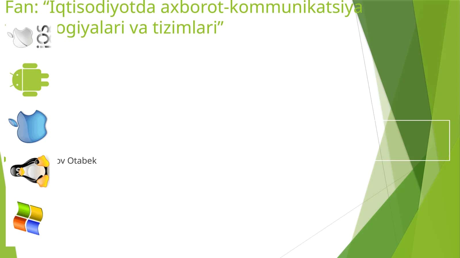 DASTURIY TA’MINOT VA UNING RIVOJLANISH TENDENSIYALARI