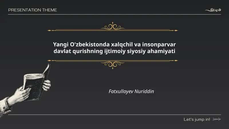 Xalqchil va insonparvar davlat qurishning ijtimoiy siyosiy ahamiyati