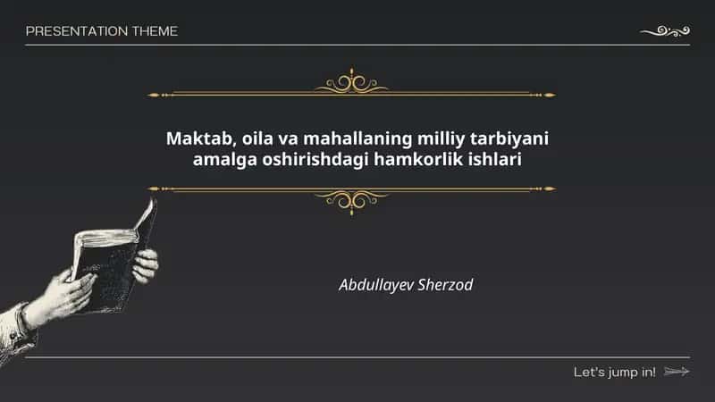 Maktab, oila va mahallaning milliy tarbiyani amalga oshirishdagi hamkorlik ishlari