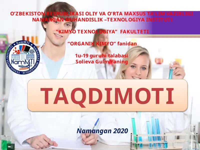 Alkenlar va ularning nomenklaturasi