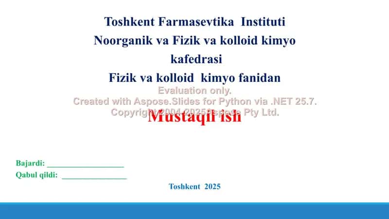 4.1. Cheksiz aralashadigan suyuqliklar. Taqdimot, 12 bet