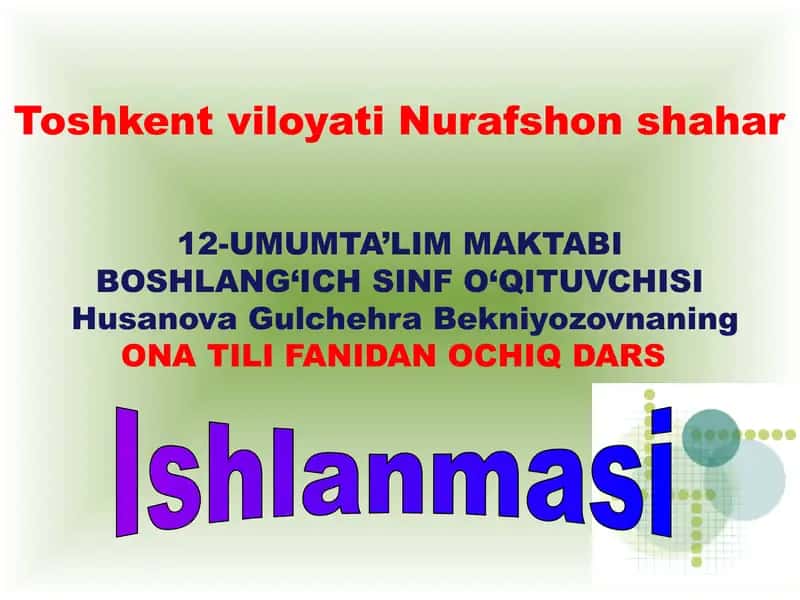 So'z turkumlari