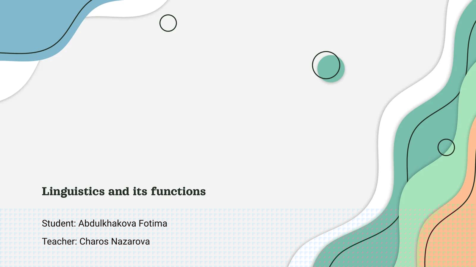 Linguistics and its functions