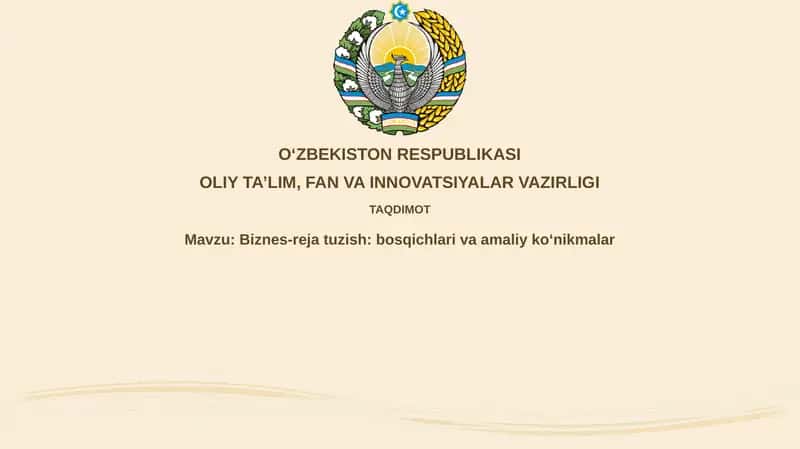 Biznes-rejatuzish:bosqichlarivaamaliyko‘nikmalar
