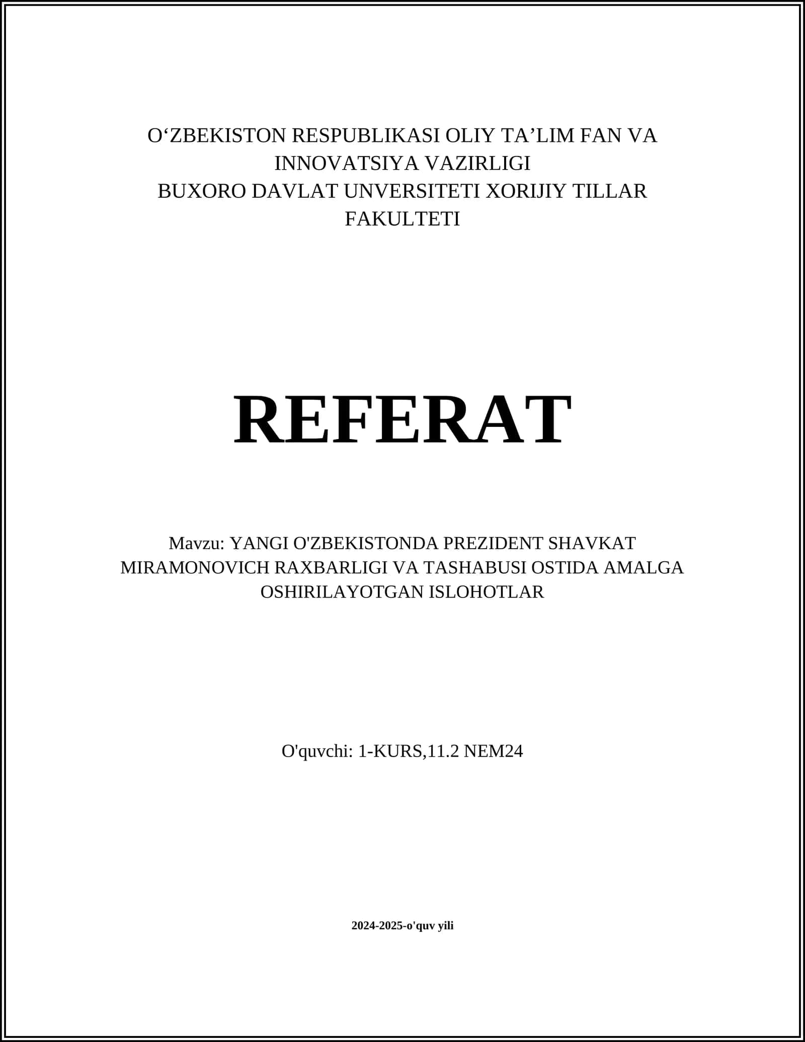 Maktabgacha ta'lim sohasida o'zgarishlar