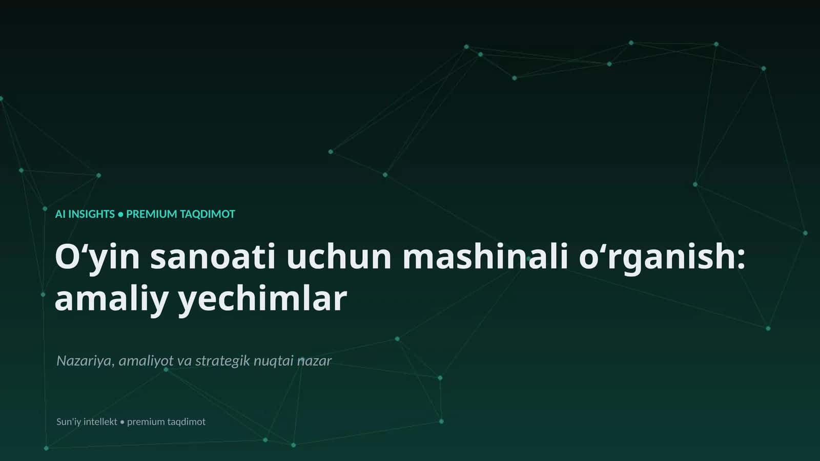 AI INSIGHTS • PREMIUM TAQDIMOT