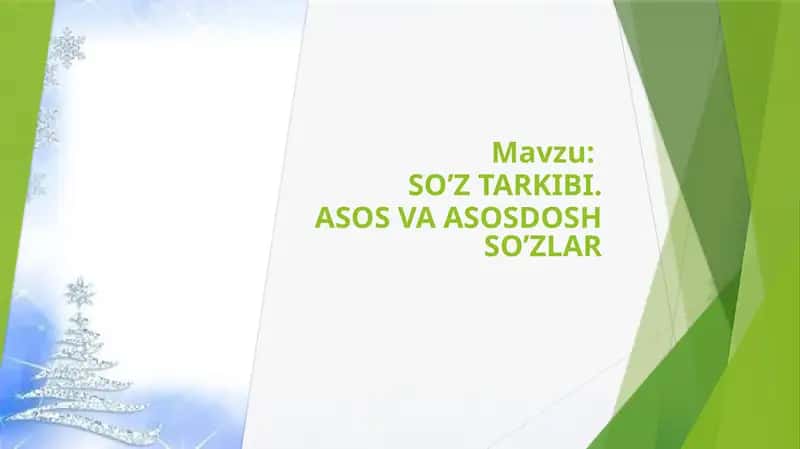 SO’Z TARKIBI