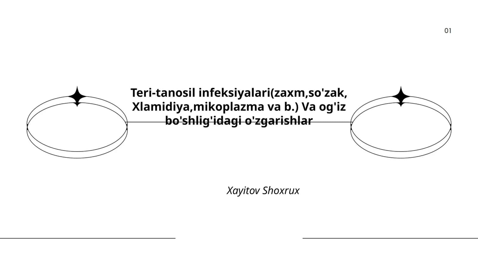 Teri-tanosil infeksiyalari(zaxm,so'zak,Xlamidiya,mikoplazma va b.) Va og'iz bo'shlig'idagi o'zgarishlar