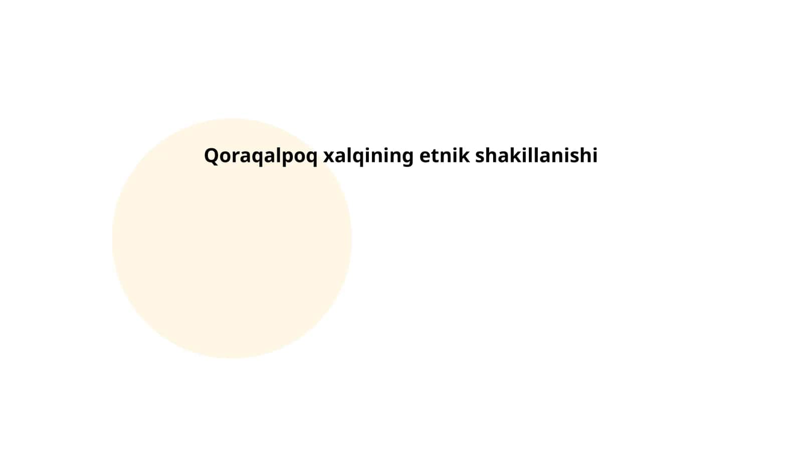 Qoraqalpoq xalqining etnik shakillanishi
