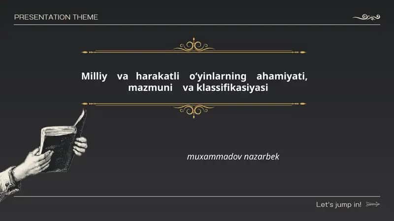 Milliy va harakatli o‘yinlarning ahamiyati, mazmuni va klassifikasiyasi