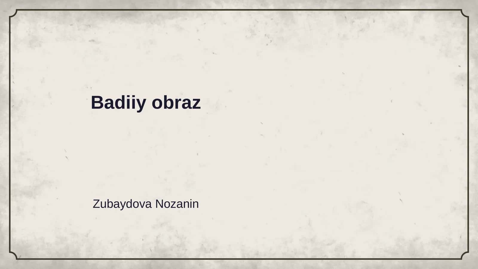 Badiiy obraz
