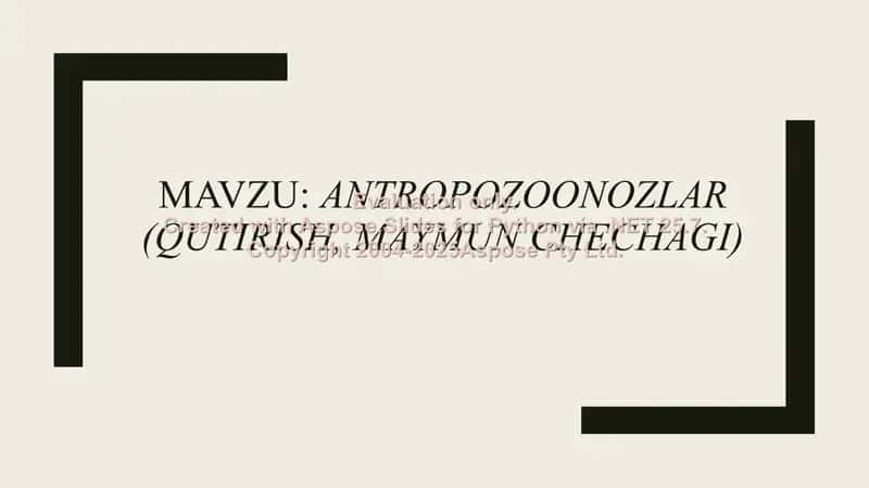 Antropozoonozlar (qutirish, Maymun chechagi)