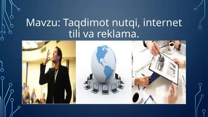 Taqdimotnutqi, internet tilivareklama